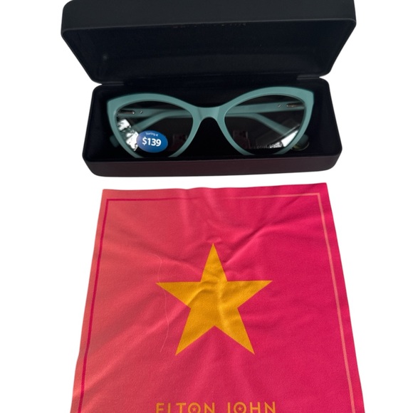 Elton John Eyewear Designer Fashion Glasses School Girl 56-19-140 Cat Eye NEW - Picture 3 of 8